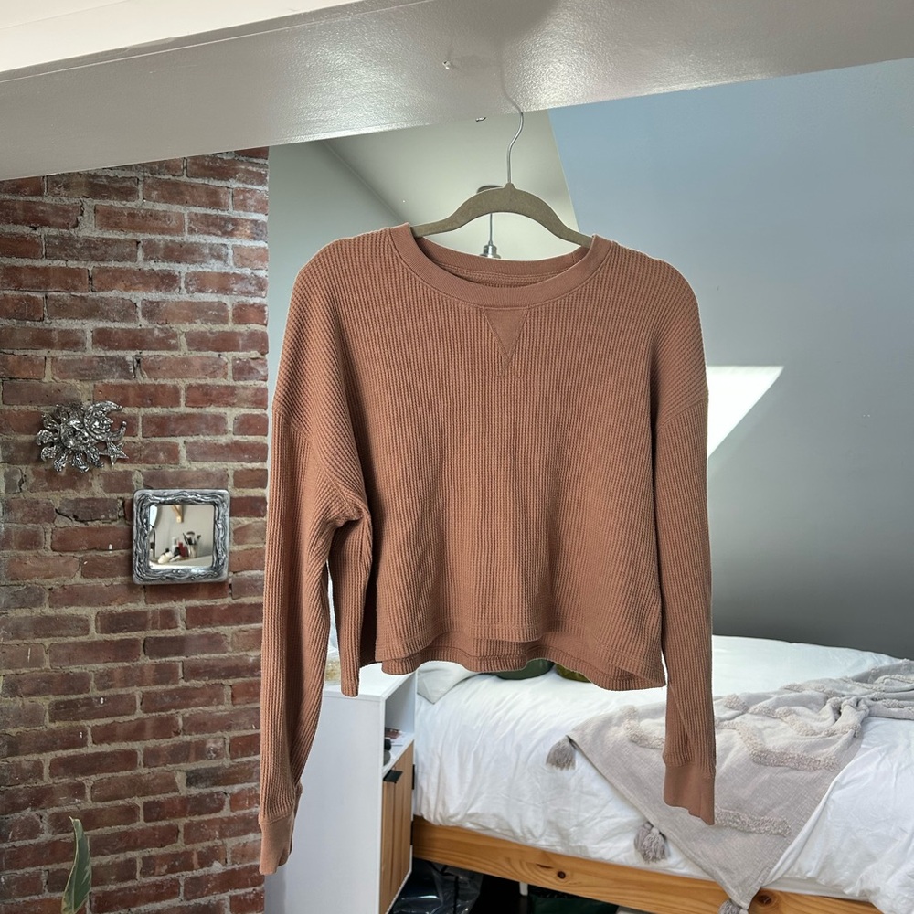 Abercrombie Brown Waffle Tee